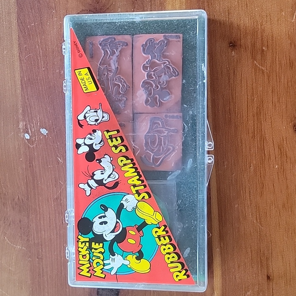 Vintage Disney character rubber stamp set